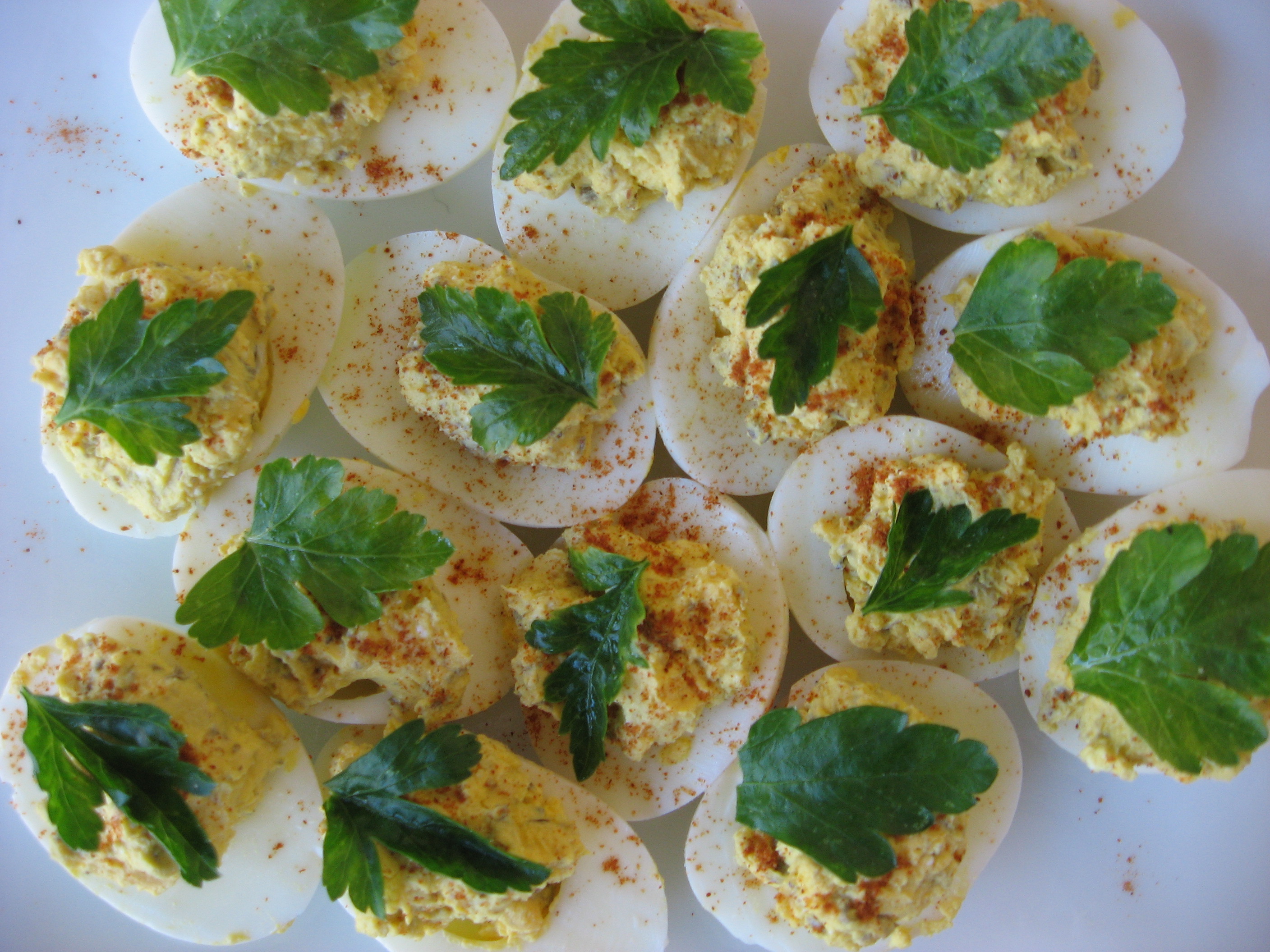 Greek Deviled Eggs Stuffed with Feta and Capers