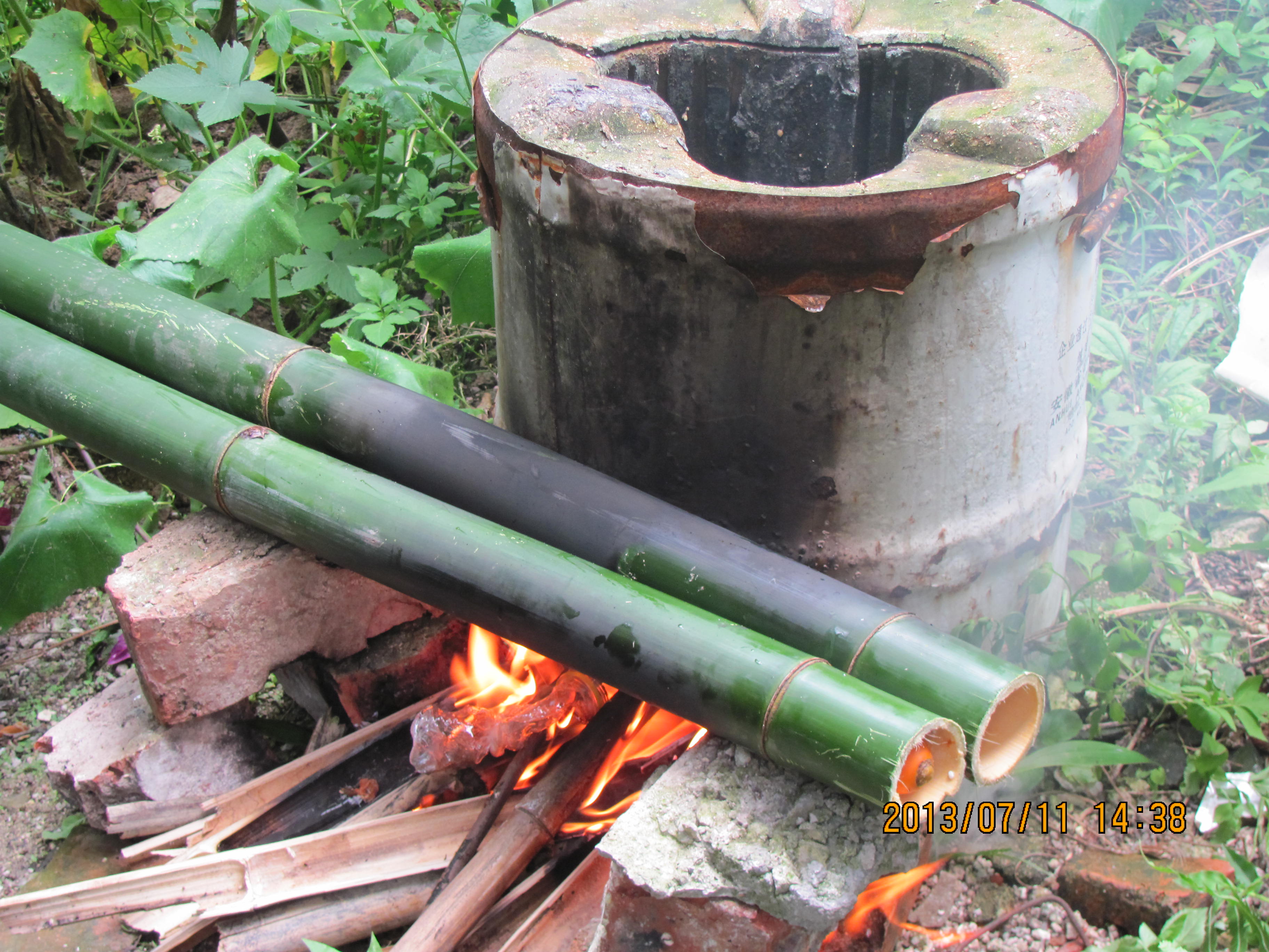 Making Bamboo Rice in Debao, Guangxi